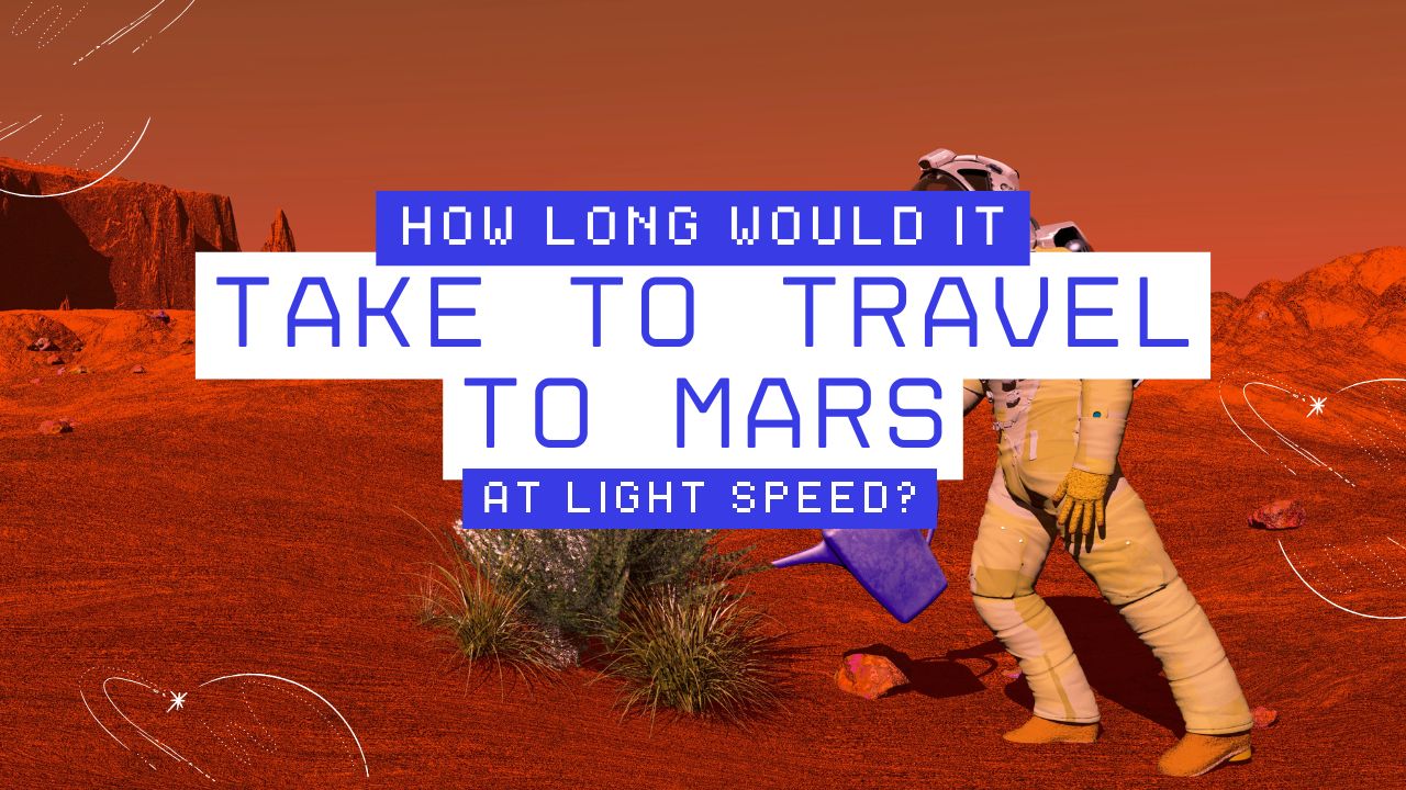Travel time from Earth to Mars at light speed only 3 to 22 minutes depending on orbital positions.