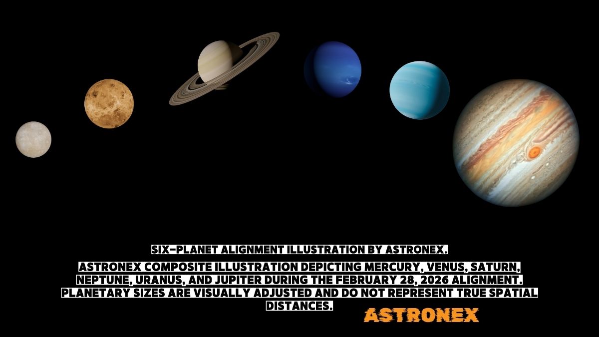 Six-planet alignment illustration by Astronex.